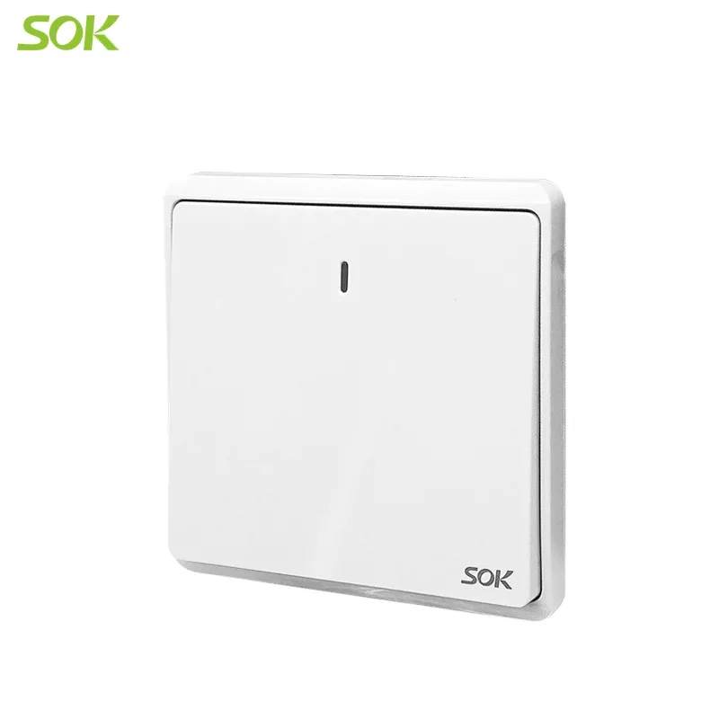 16A 250V Single Pole Light Switch with Neon Indicator