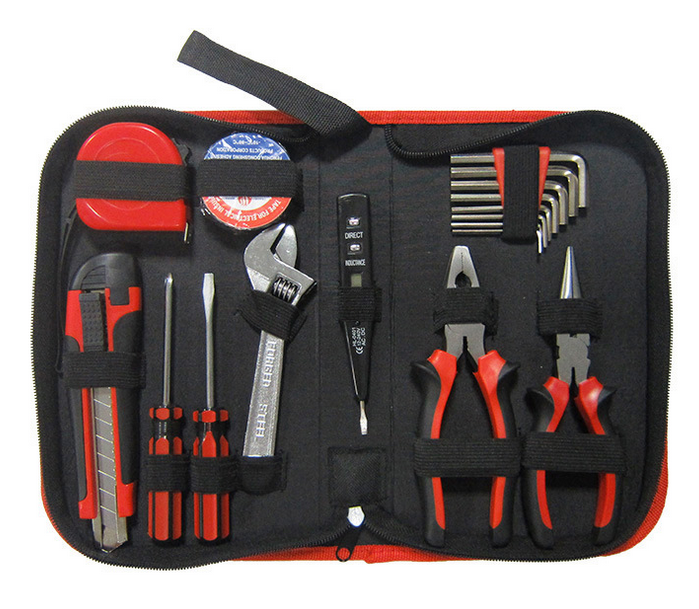 17-Piece Home Repair Hand Tool Set with Case