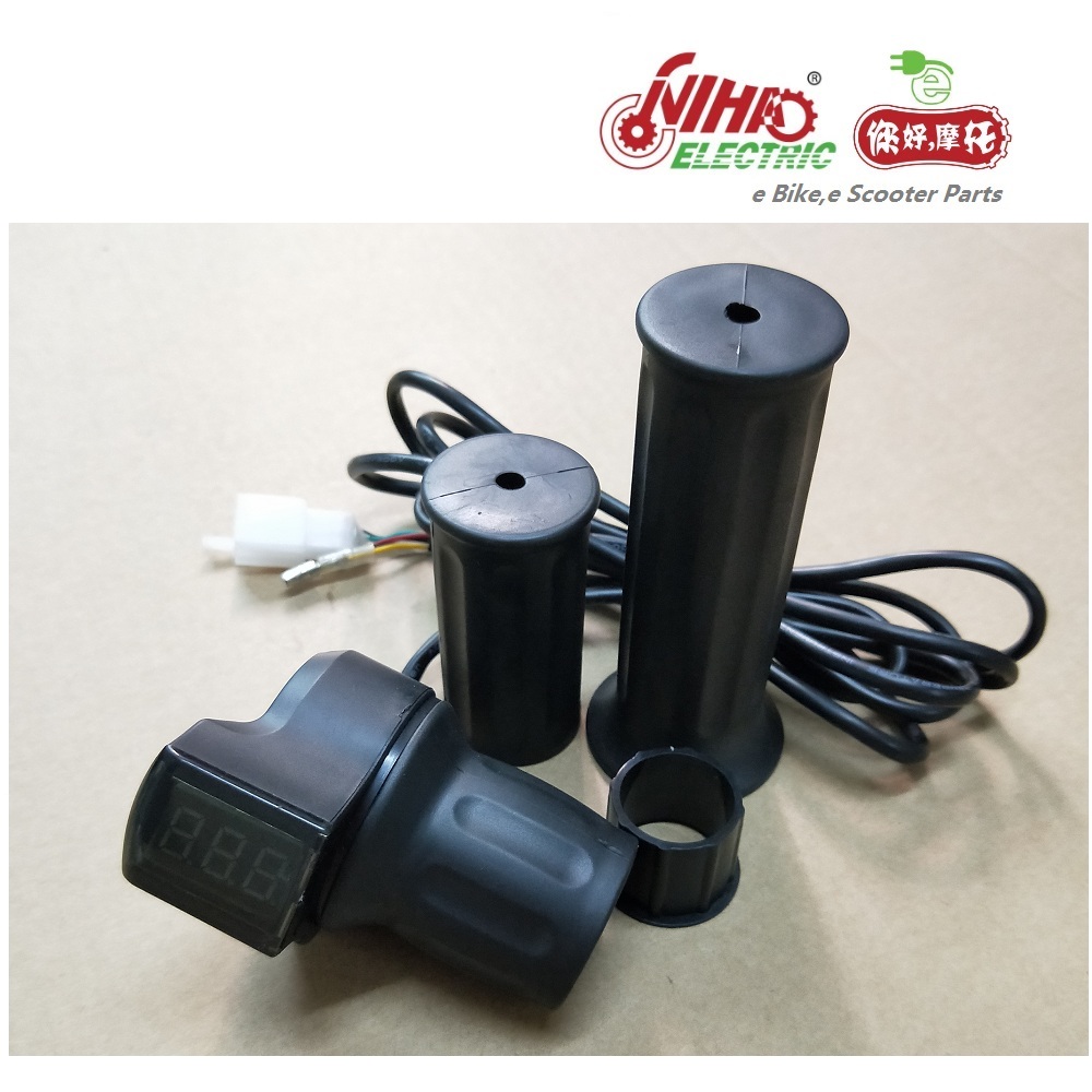 E-Bike Half Twist Throttle with LED Voltage Display