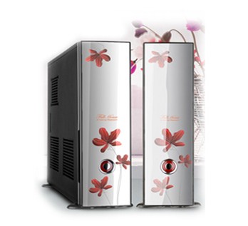 PC Case with Decorative Floral Pattern