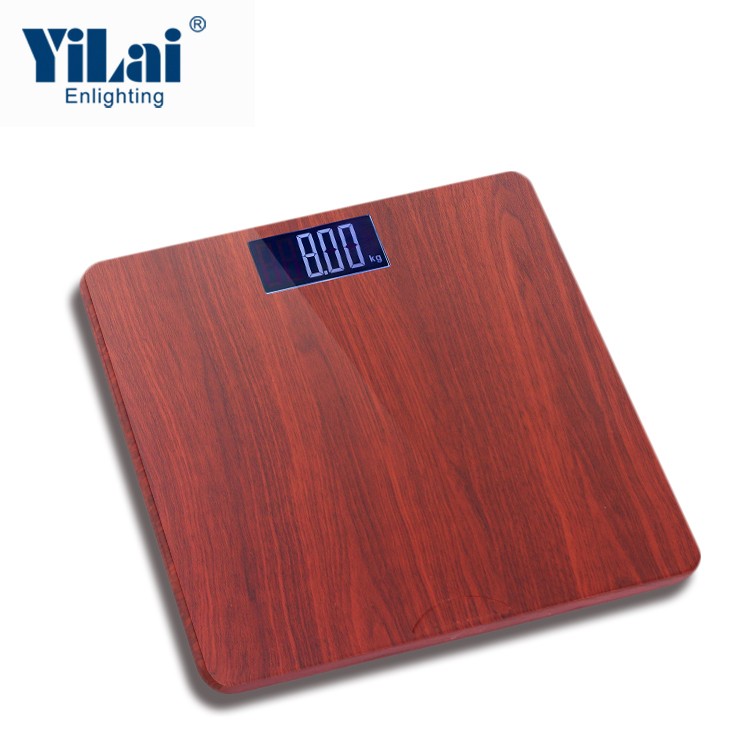 Digital Bathroom Scale with Wood Platform
