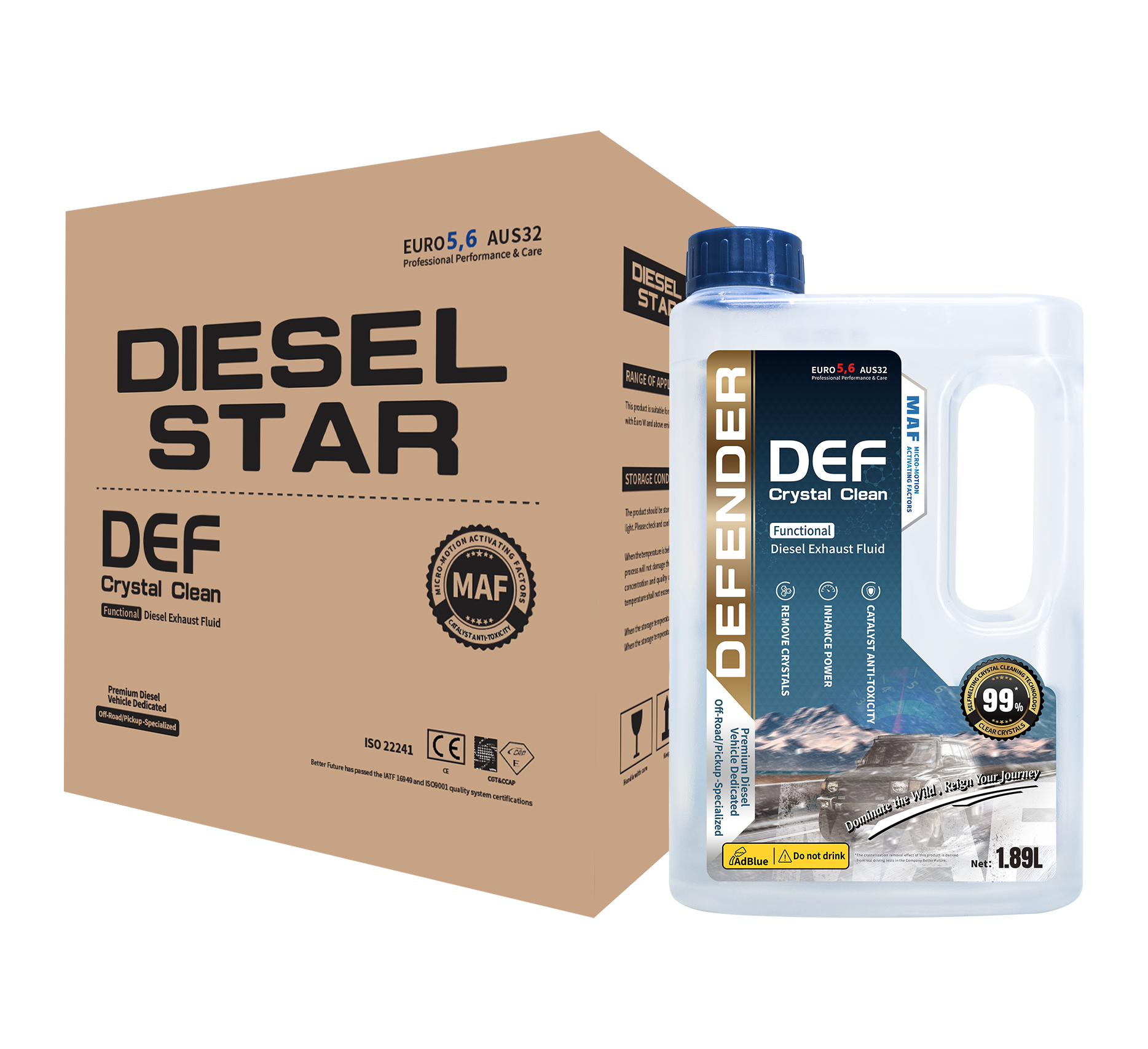 1.89L Diesel Exhaust Fluid for Euro 5/6 Pickups