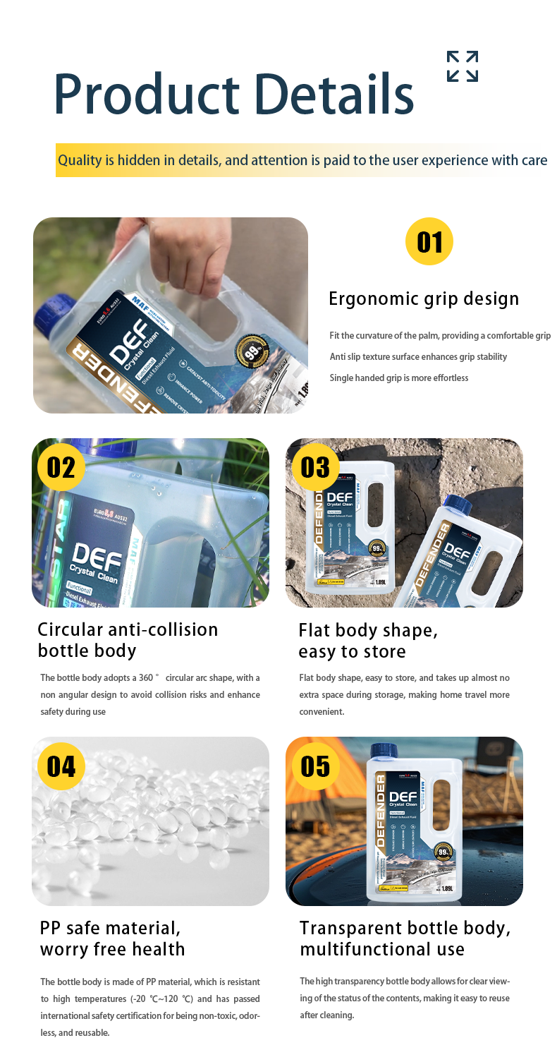 Ergonomic bottle design details