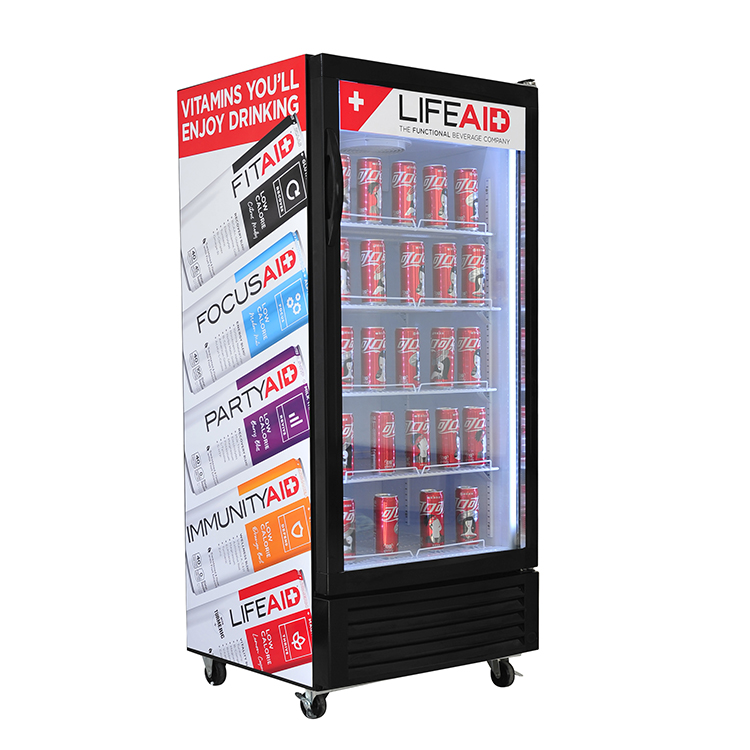 Commercial Beverage Display Refrigerator with Glass Door