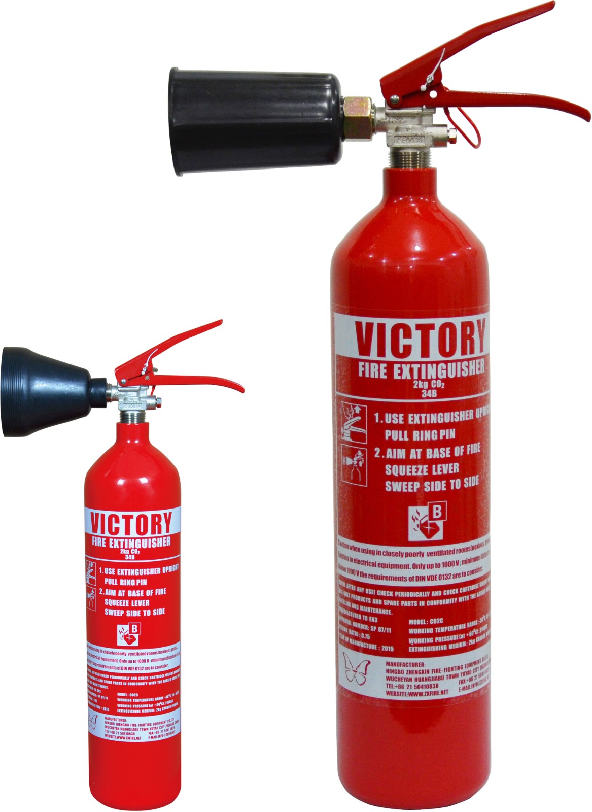 2 & 5 LB Aluminum Material EN Standard CO2 Fire Extinguisher - Image 2