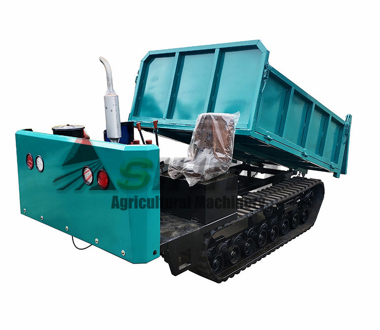 Mini crawler dumper in an agricultural setting