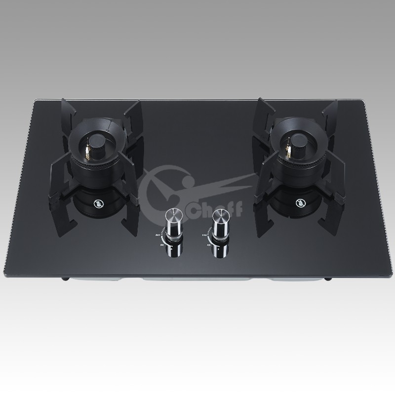 2 burner High quality tempered glass movable burner built-in gas hob gas stove - Image 3