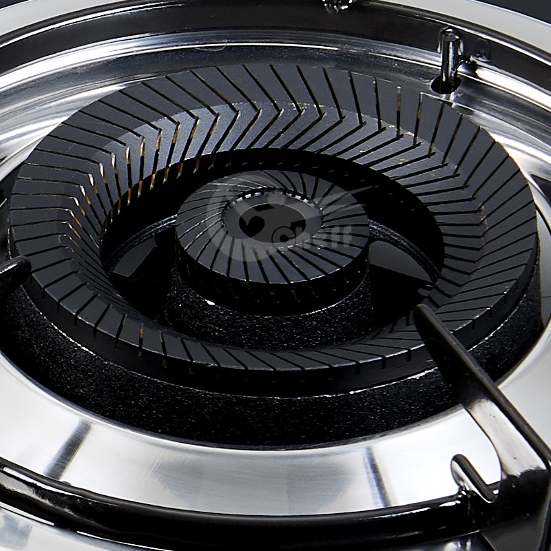 Two-Burner Tempered Glass Gas Cooktop with 2D Printing