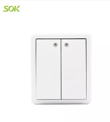 2-Gang 1-Way LED Indicator Light Switch