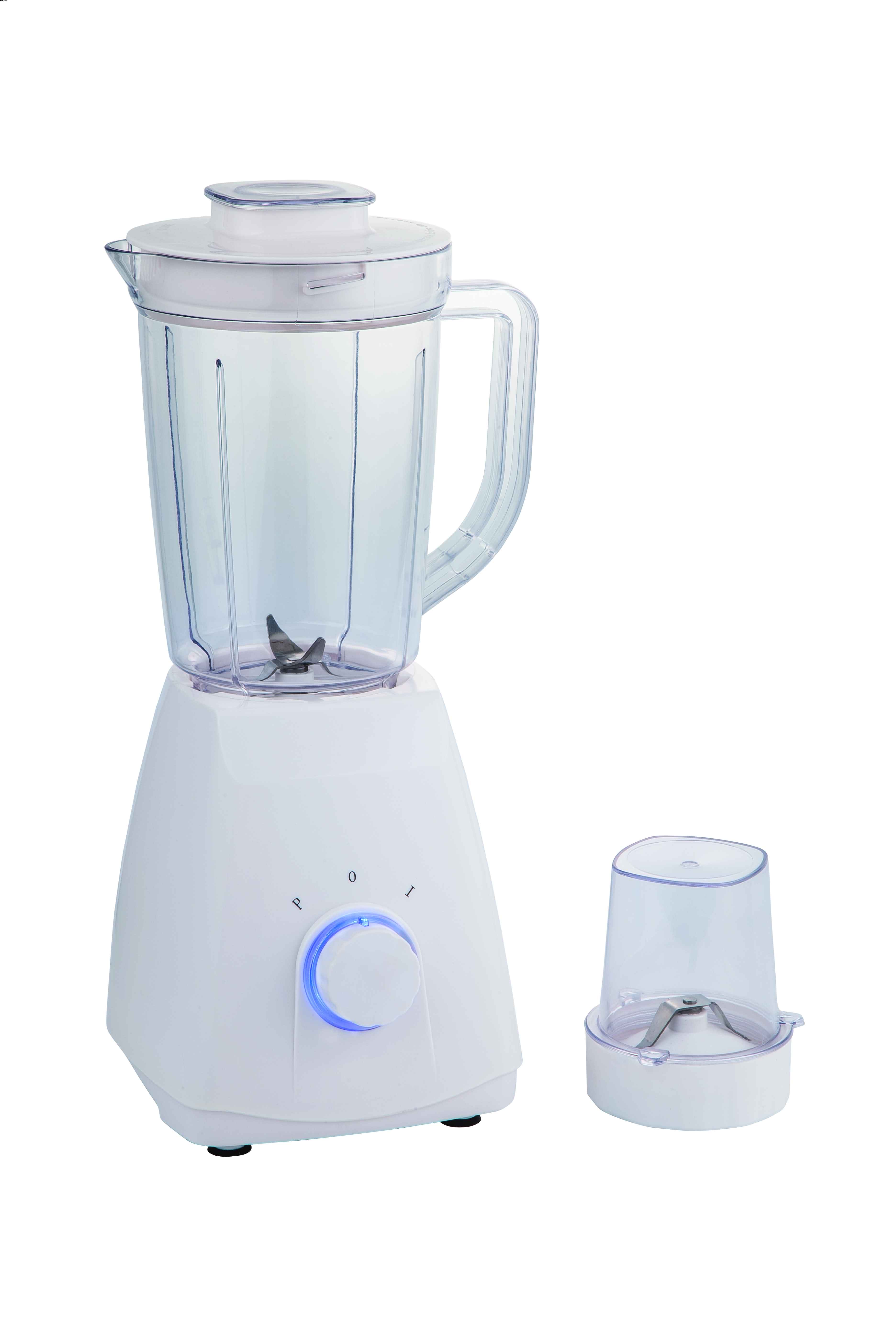 2-in-1 Food Blender with glass jar and dry mill attachment