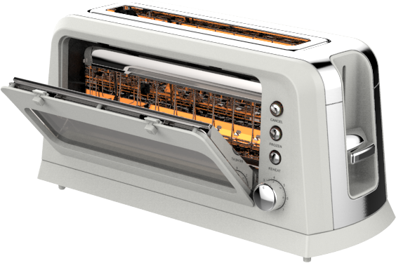 2 Slice Long Slot Toaster - Image 2