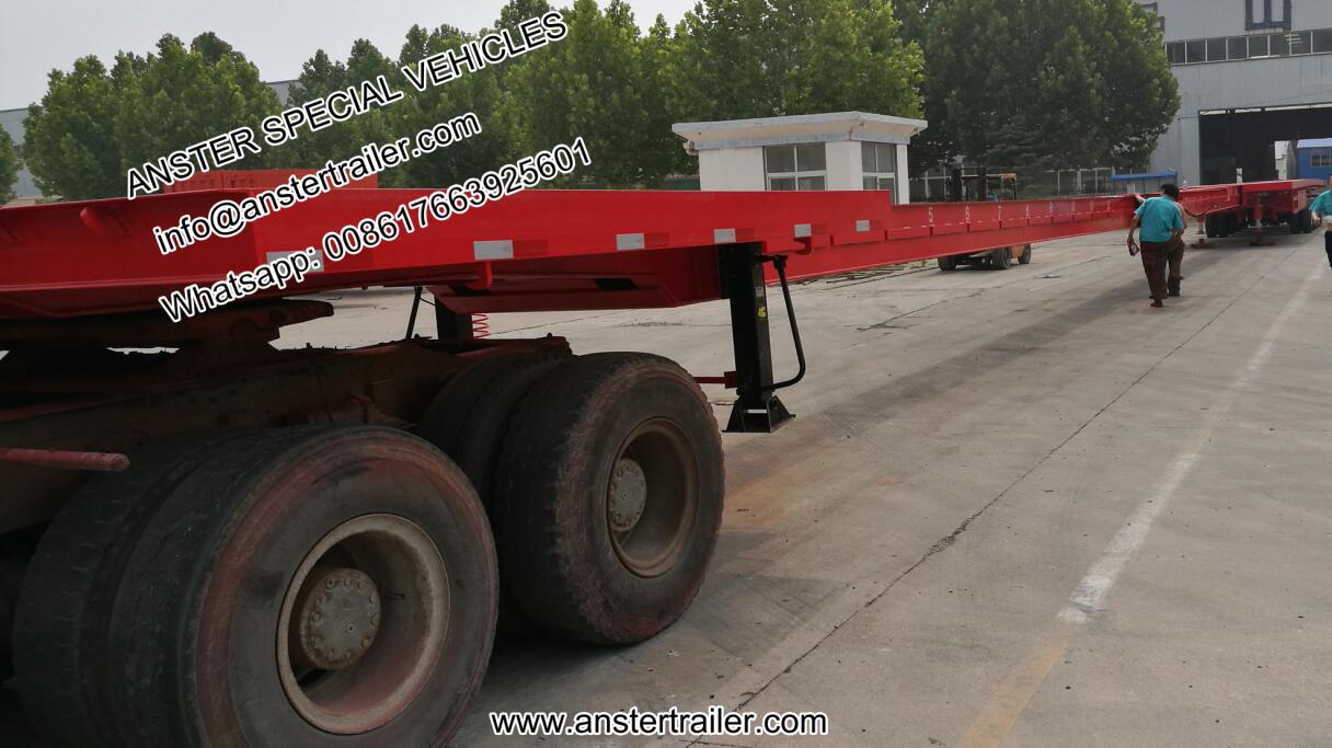Extendable Flatbed Trailer for Wind Turbine Blades