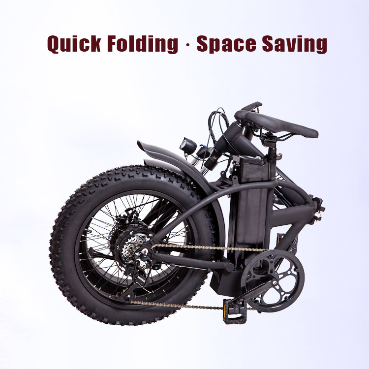 Folded electric bicycle