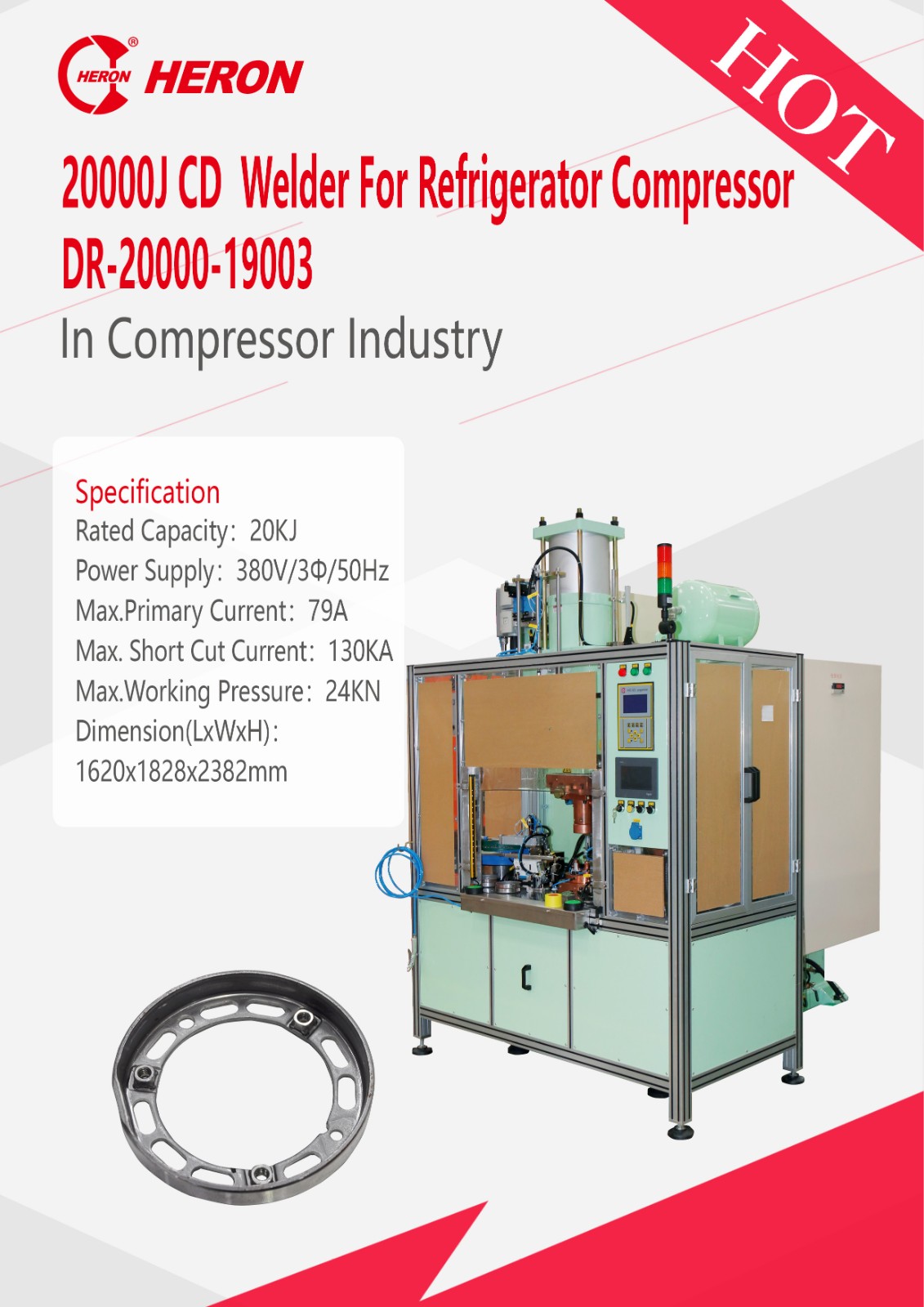 Capacitor Discharge Welder for Compressor Manufacturing