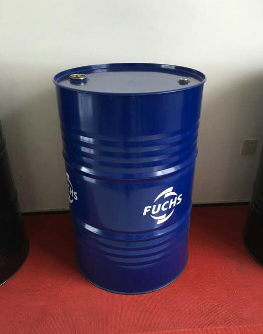 Blue 200L steel drum with ribbed construction