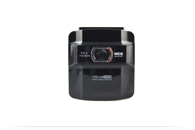 Wide angle lens detail of the car camcorder