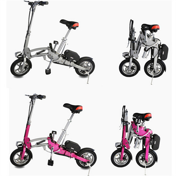 Electric bicycle highlighting the adjustable seat and handlebars