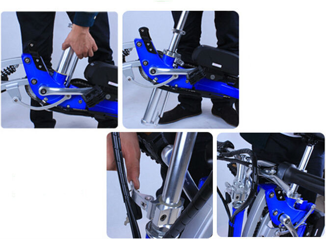 Foldable electric bike demonstrating portability
