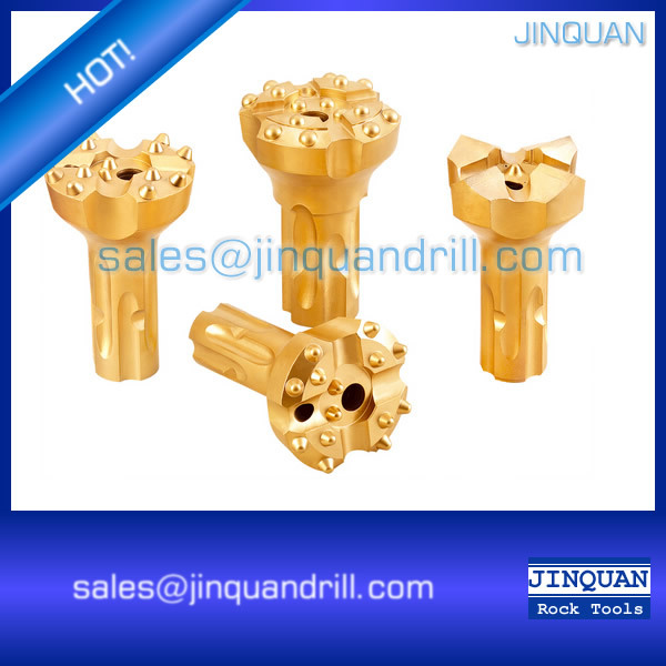 Multiple DTH drill bits for mining