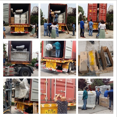 Industrial extrusion machinery being prepared for transit