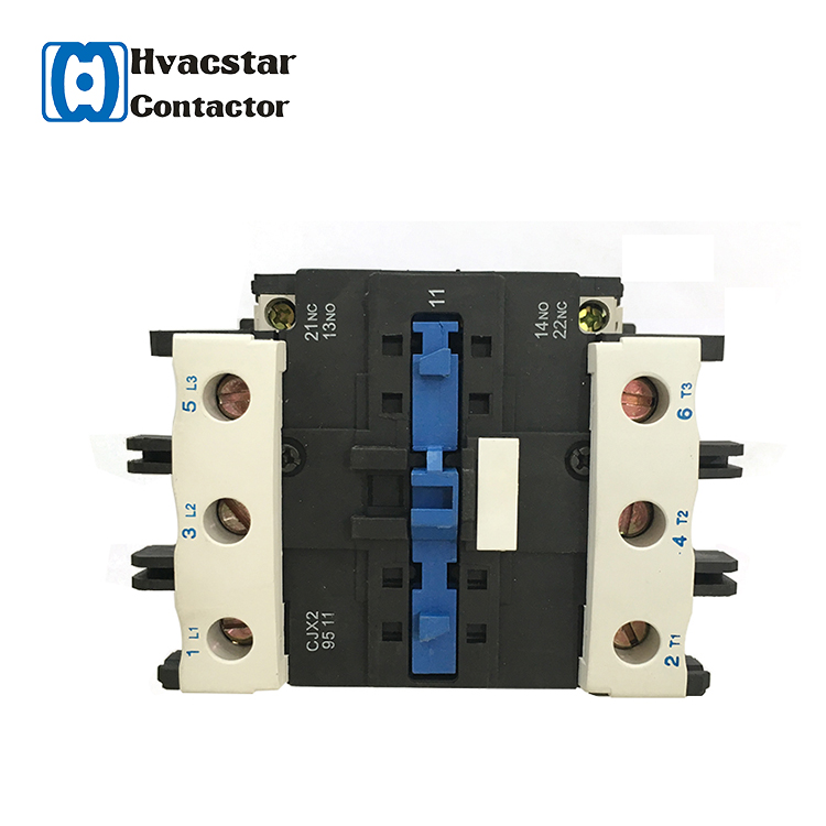 Close-up of CJX2-9511 contactor terminals