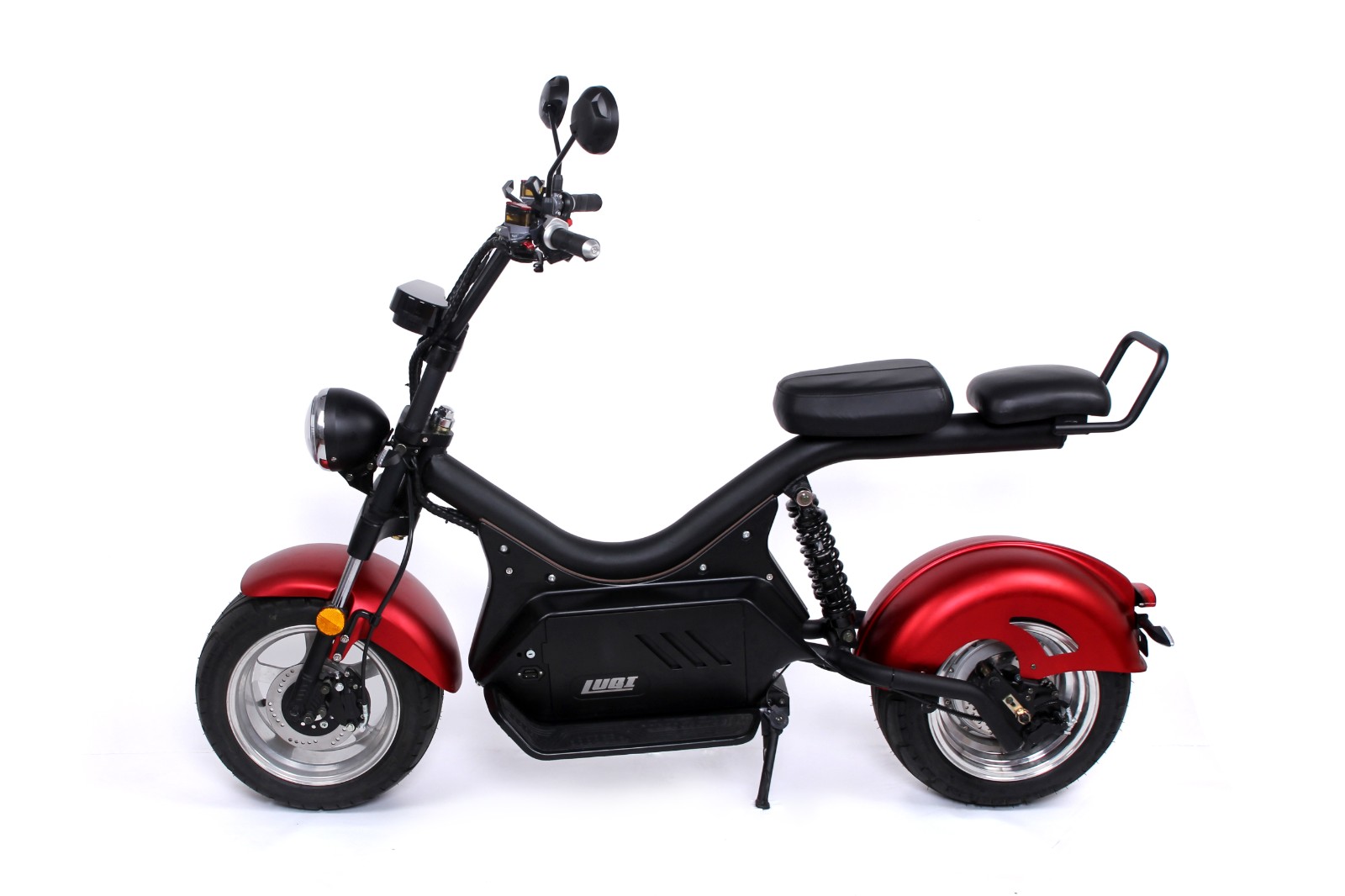 Electric Motorbike with Leather Double Seats