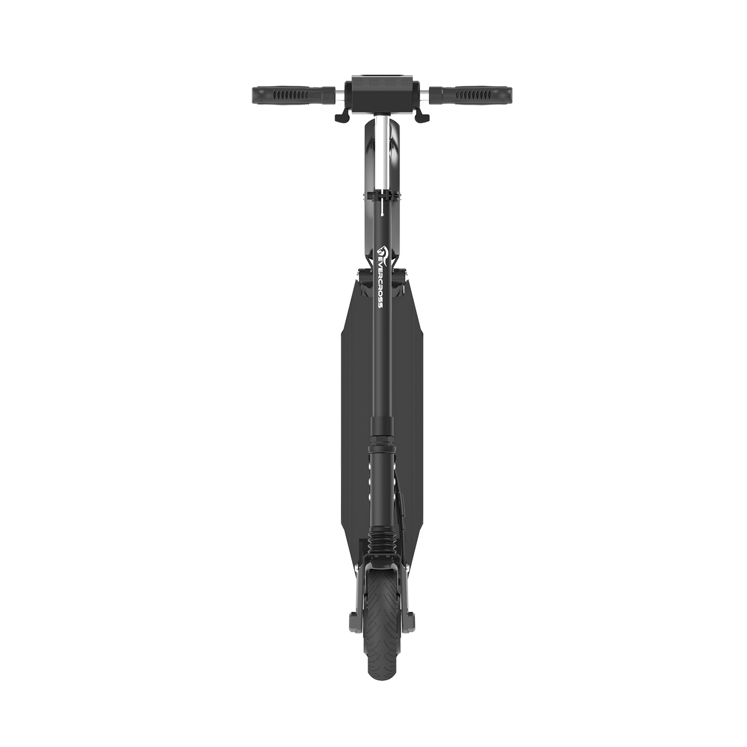 Full view of the electric scooter highlighting its compact and foldable design.