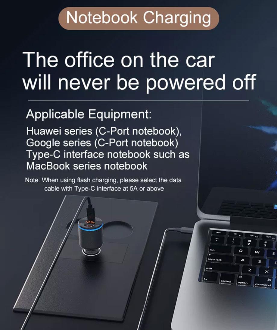 Laptop charging in car