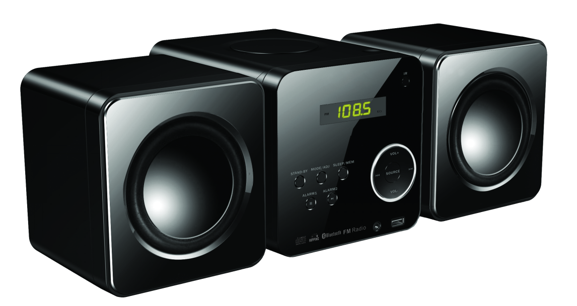 Compact Hi-Fi Stereo System with Bluetooth