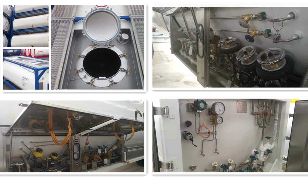 Stainless steel cryogenic tank with vacuum insulation and valve assembly