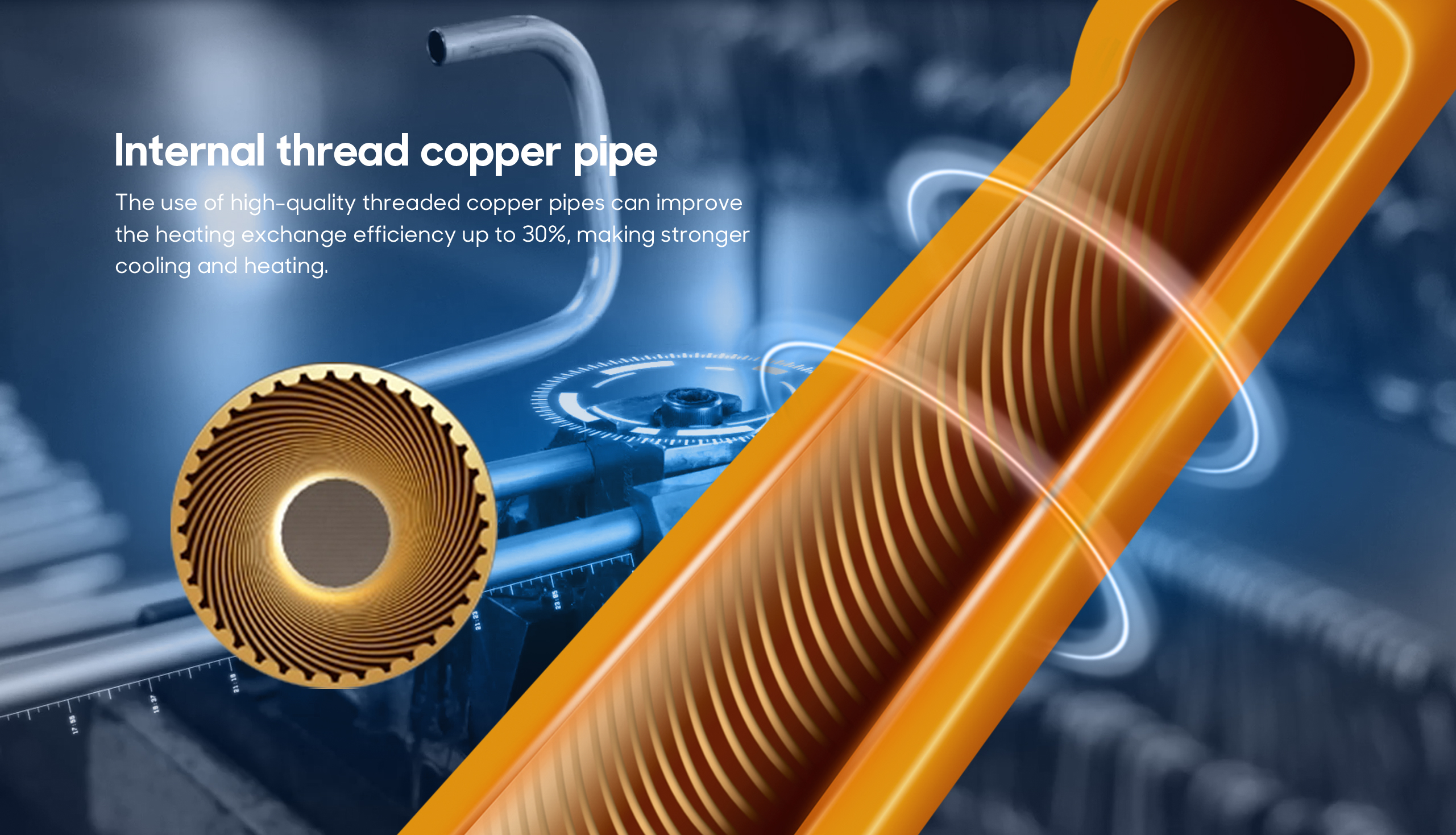 Internal thread copper pipe diagram