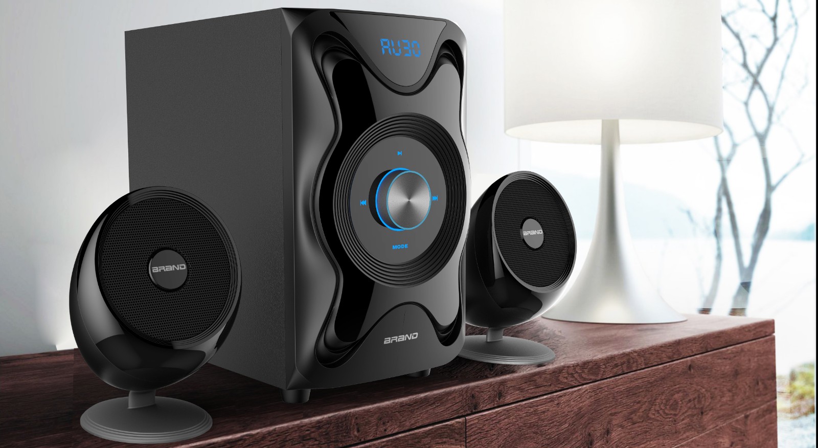 2.1CH Profesional Heavy Bass Computer Multimedia bt Speaker wireless with Big Woofer - Image 2