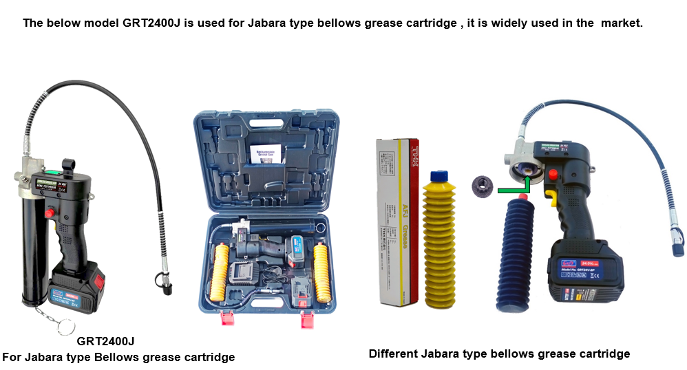 Jabara bellows type grease cartridge