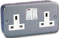 Double Electrical Socket with Toggle Switches