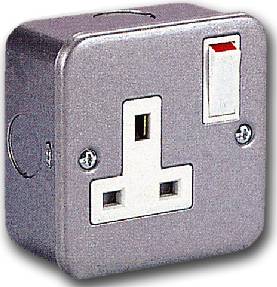 Metal-Clad Electrical Socket with Integrated Switch