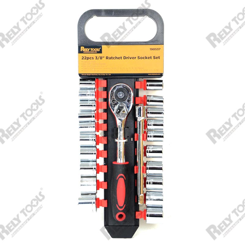 22pcs 3/8" rachet driver socket set - Image 2