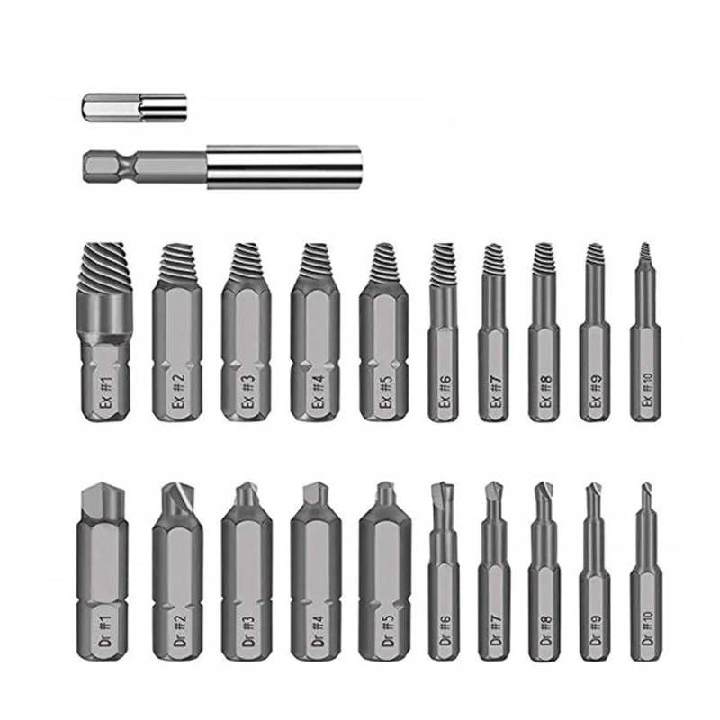 22PCS Screw Extractor-Separate Drilling Bits and Extracting Bits - Image 2