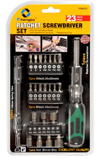 23-Piece Ratchet Screwdriver Bit Set