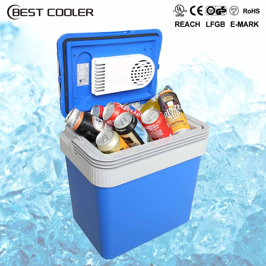 24L mini fridge car cooler with wheel - Image 2