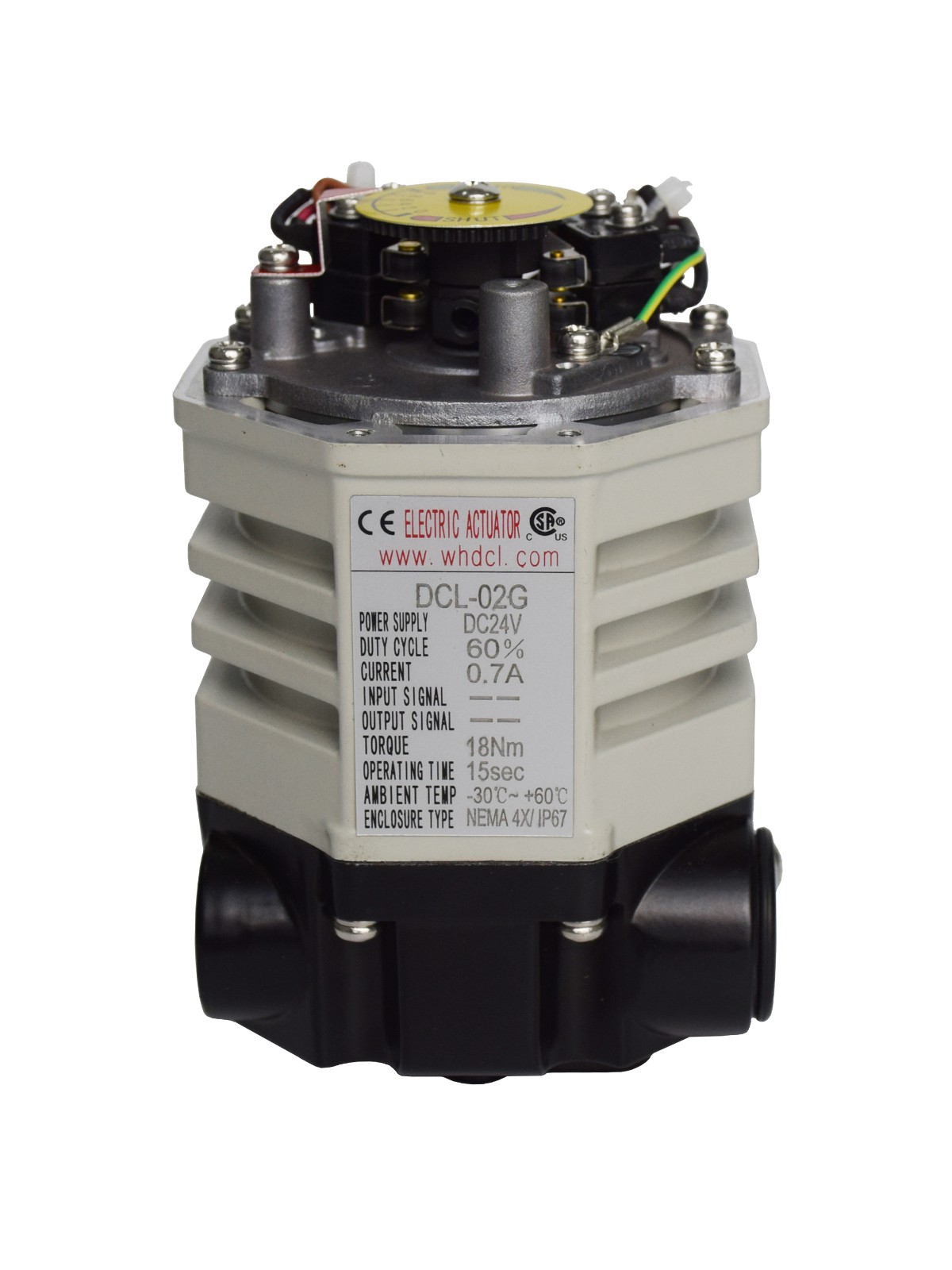 24VDC/12VDC aluminum alloy housing ultra-small electric quarter turn actuator - Image 3