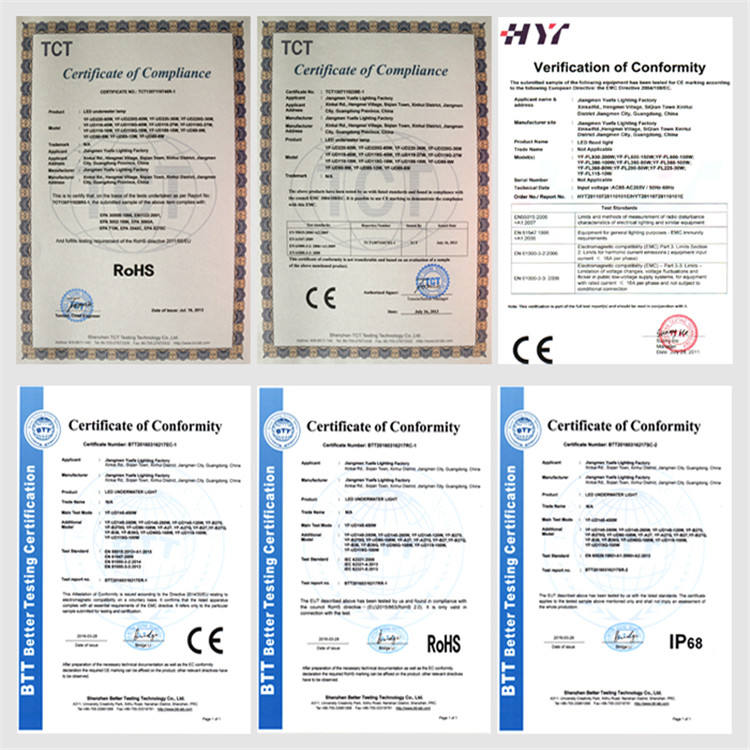 Product quality certifications