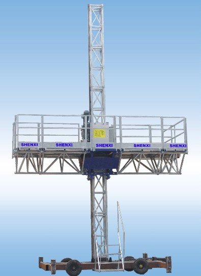 2×5.5 kW Power Single Mast Climbing Work Platform with Balance Device - Image 2