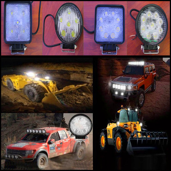 27W LED Work Light for Vehicle and Equipment Illumination