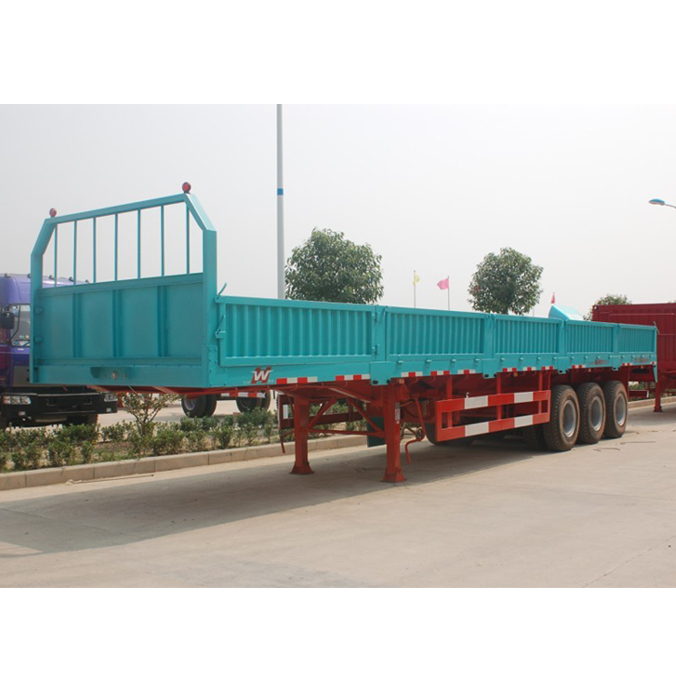 Flatbed Timber Semi-Trailer for Long Cargo