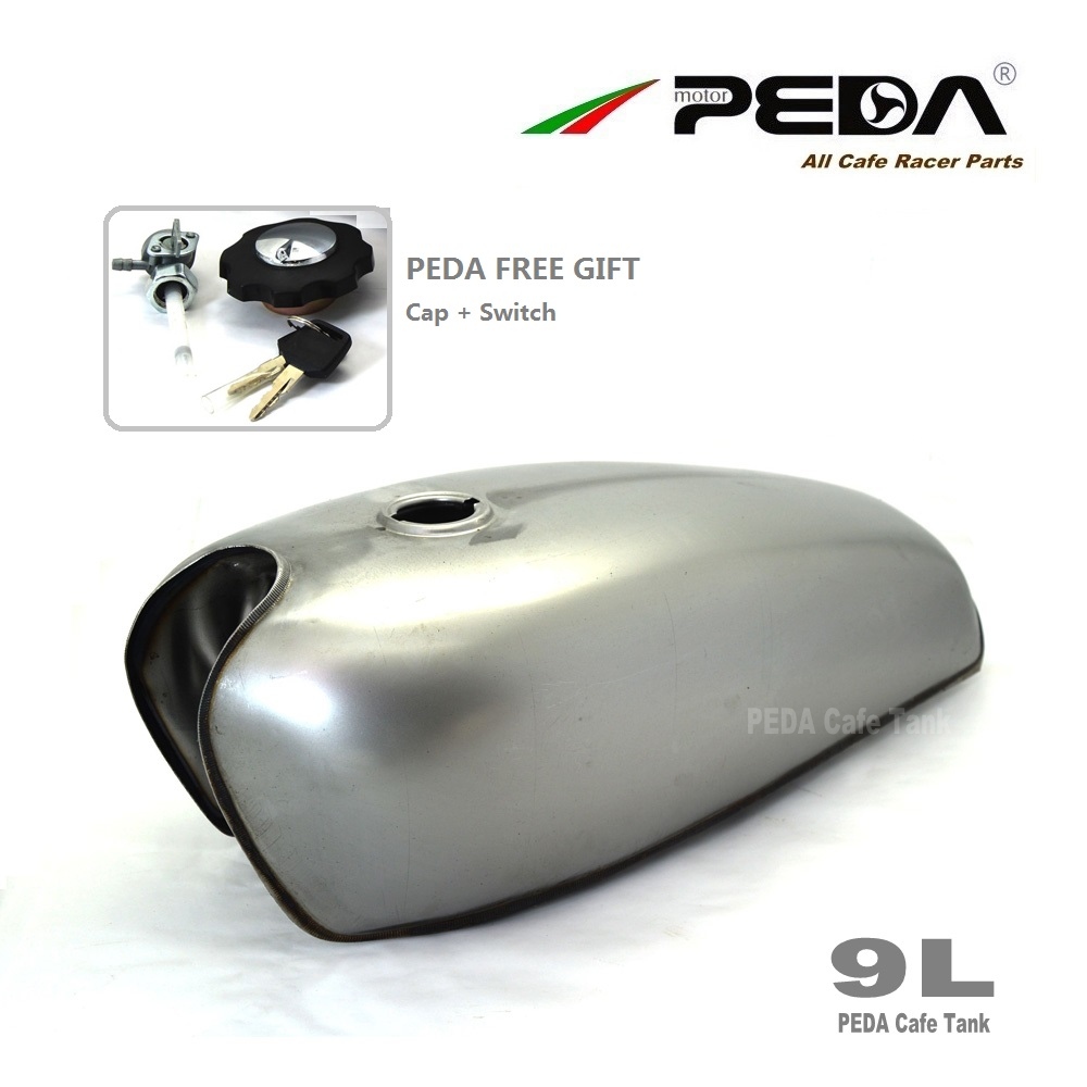 9L Cafe Racer fuel tank with included cap and switch