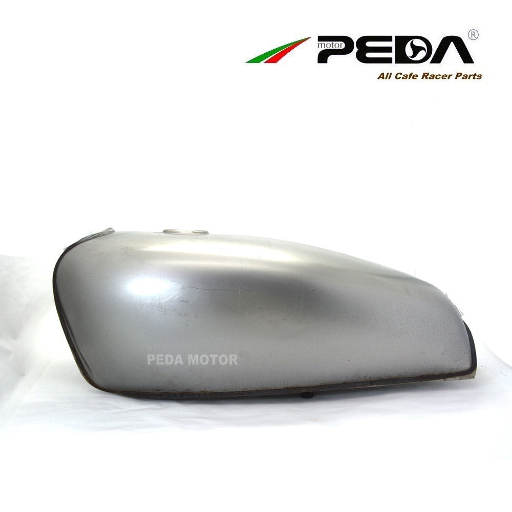Unpainted raw steel fuel tank for custom painting