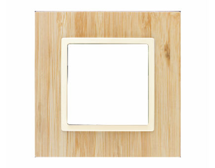 Two-Gang Bamboo Light Switch Cover
