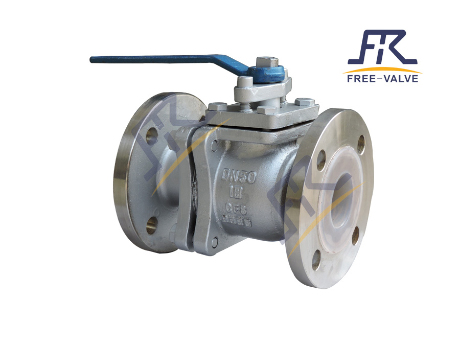 2PC Carbon Steel Wcb Fluorine Lining Flanged  Ball Valve - Image 2