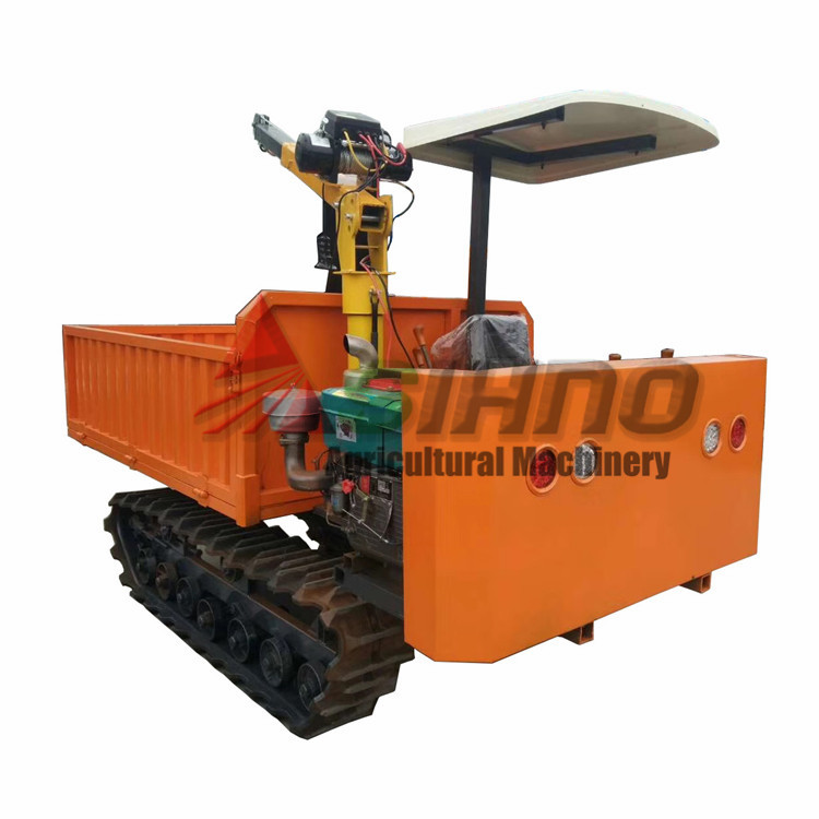 2ton Rubber Track Crawler Carrier Mini Dumper Truck for Palm Oil Fruit Grabber - Image 3