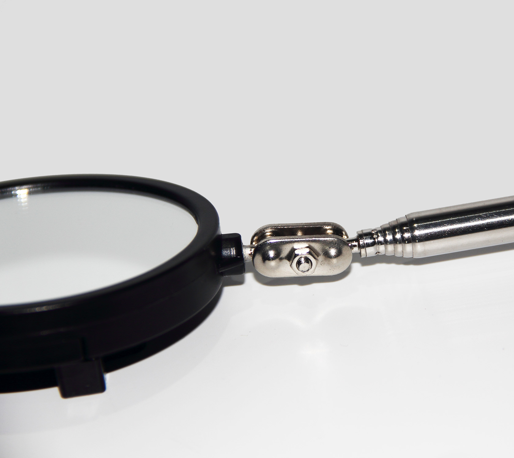 3-1/16" Round Inspection Mirror with 3 LED Lights